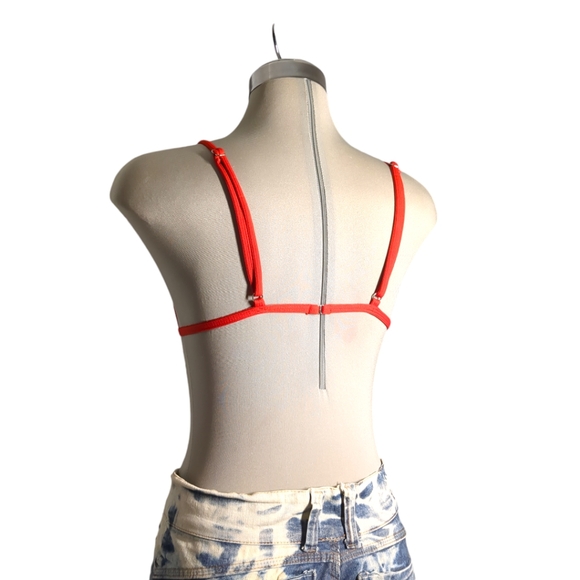 COPY - XHILARATION Red White and Blue Strapless Swimming Bra Size M - Picture 6 of 10